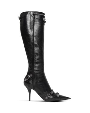 Balenciaga Le Cagole Leather Boots - Black