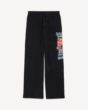 Balenciaga Bumper Stickers baggy Sweatpants - Black
