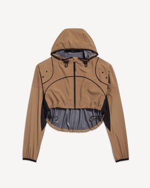 Balenciaga Techwear Crop-Jacke - Natur