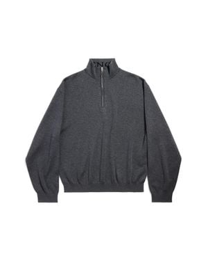 Balenciaga Pullover Mit Kurzem Reißverschluss - Blau