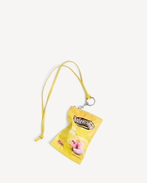 Balenciaga Chips Phone Holder Pouch - Yellow