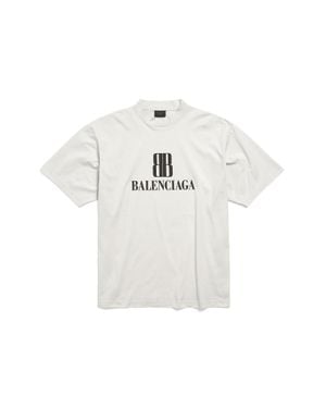 Balenciaga Nano Bb Medium Fit T-Shirt in Blue for Men | Lyst