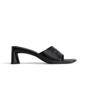 Balenciaga Duty Free Leather Mules - Black