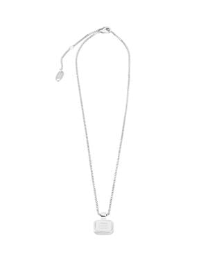 Balenciaga Nano Square Long Necklace - White