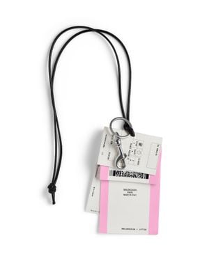 Balenciaga Train Ticket Keychain in Black | Lyst