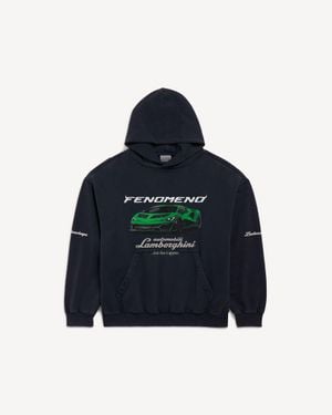 Balenciaga I Automobili Lamborghini Sudadera Con Capucha Medium Fit - Azul