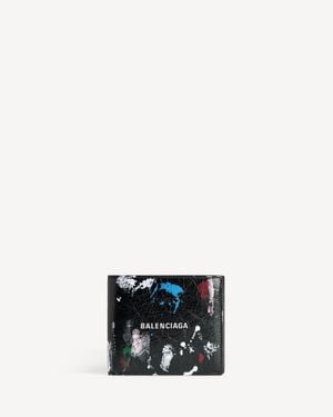 Balenciaga Cash Square Folded Wallet - Black