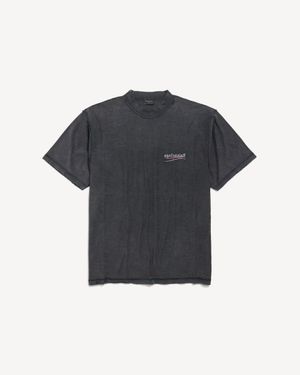 Balenciaga Political Campaign Inside-Out Large Fit T-Shirt - Black
