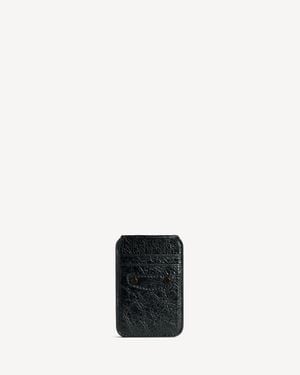 Balenciaga Le City Magnet Card Holder With Stand - Black
