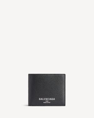 Balenciaga Credit Square Folded Coin Wallet - Black