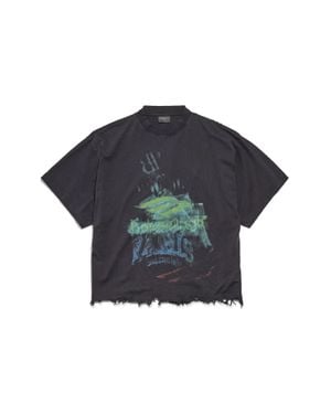 Balenciaga T-Shirt With Print - Blue