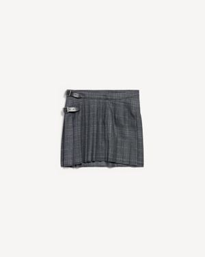 Balenciaga Pleated Mini Skirt - Gray