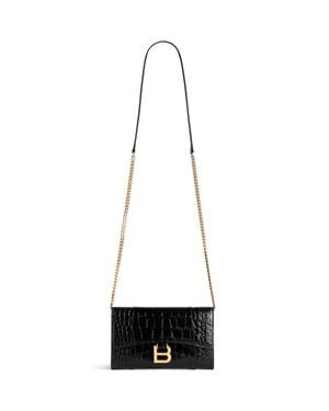 Balenciaga Hourglass Brieftasche Mit Kette - Weiß