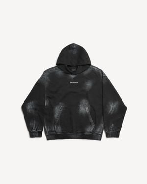 Balenciaga Back Medium Fit Hoodie - Black