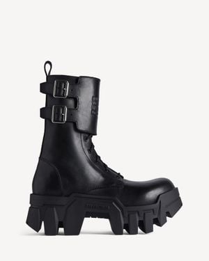 Balenciaga Bulldozer Combat Lace-up Boot - Black