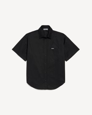 Balenciaga Workwear Short Sleeve Shirt - Black