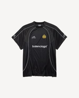 Balenciaga Soccer Oversized T-Shirt - Black