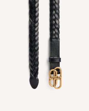 Balenciaga Cinturón Fino Bb - Negro