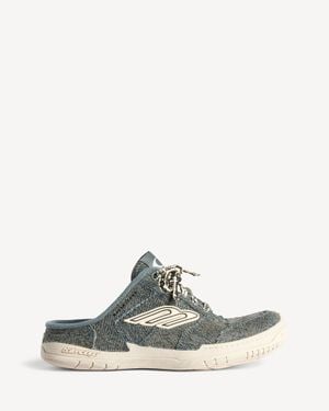 Balenciaga Hamptons Denim Mule - Blue