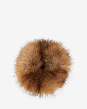 Balenciaga Holli Faux Fur Scrunchie - Brown
