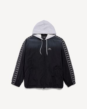 Balenciaga Stripe Trainingsjacke Große Passform - Blau