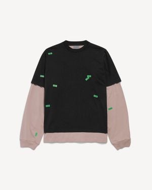 Balenciaga 520 Stickers Hybrid Double T-Shirt - Black