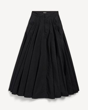 Balenciaga Godet Maxi Skirt - Black