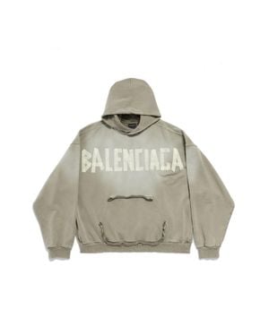 Balenciaga New Tape Type Tr Ripped Pocket Hoodie in Gray for
