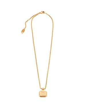 Balenciaga Nano Square Long Necklace - Metallic