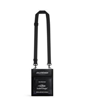 Balenciaga Explorer Clutch Mit Riemen Klein - Schwarz