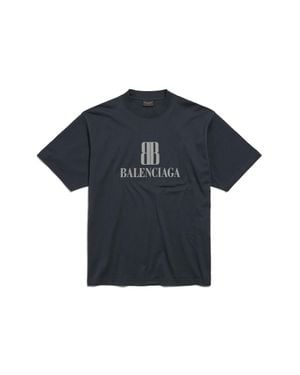 Balenciaga Nano Bb T-Shirt Medium Fit - Blau