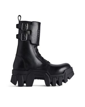 Balenciaga Bulldozer Combat Lace-up Boot - Black