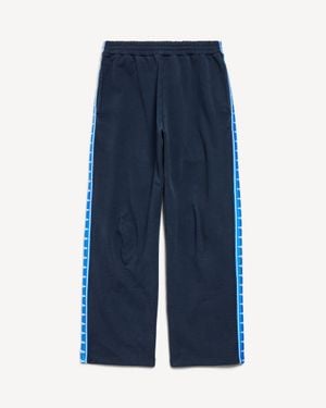 Balenciaga Stripe Baggy Trousers - Blue