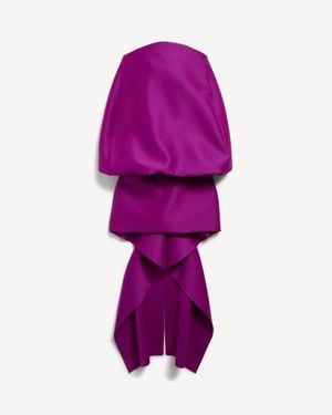 Balenciaga Off-Shoulder Dress - Purple