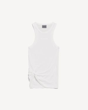 Balenciaga Knotted Tank Top - White