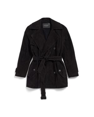 Balenciaga Cocoon Kurzer Trench - Schwarz