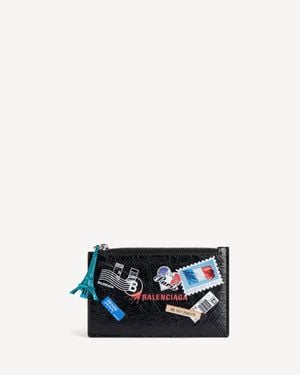 Balenciaga Cash Large Long Coin And Card Holder - Blue