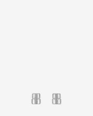 Balenciaga Nano Stud Xs Earrings - White
