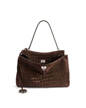 Balenciaga Rodeo Hand Bag - Brown