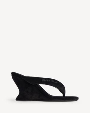 Balenciaga Gaeta Wedge Thong - Black