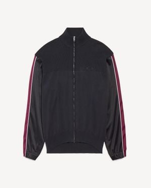 Balenciaga Hybrid Zip-Up Sweater - Blue