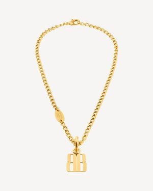 Balenciaga Nano Thin Necklace - Metallic