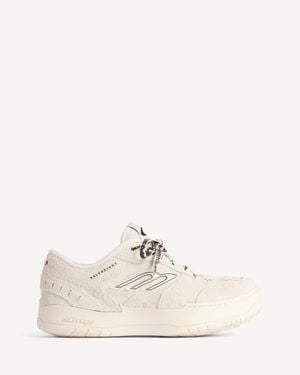 Balenciaga Hamptons Suede Platform Trainer - Natural