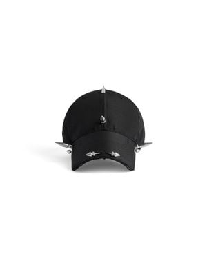 Balenciaga Perforated Spike Cap - Black