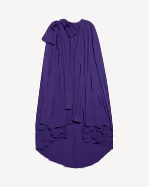 Balenciaga Cape Dress - Purple