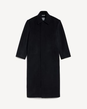 Balenciaga Langer Cocoon Doubleface-Mantel - Schwarz