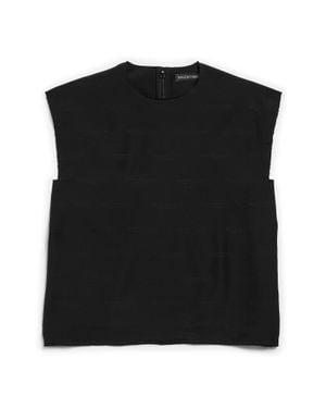 Balenciaga Silk Jacquard License Top - Black