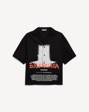 Balenciaga The Door Bowling Short Sleeve Shirt - Black