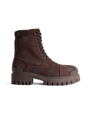 Balenciaga Bota Combat Strike - Marrón