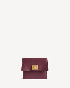 Balenciaga Calfskin Rodeo Card Holder - Purple